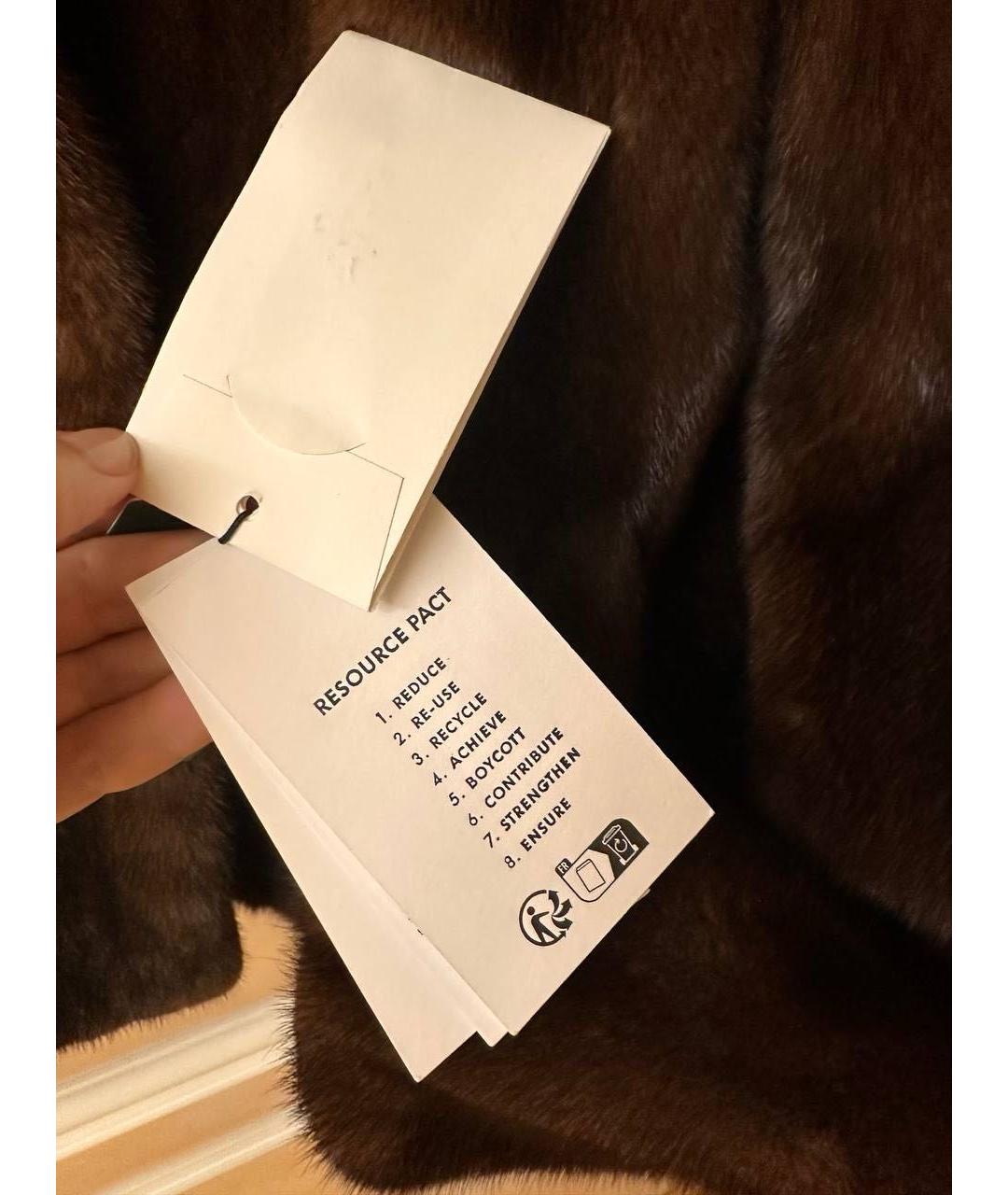 YVES SALOMON Коричневая меховая шуба, фото 4