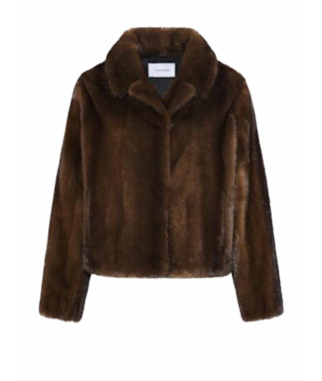 YVES SALOMON Коричневая меховая шуба, фото 1
