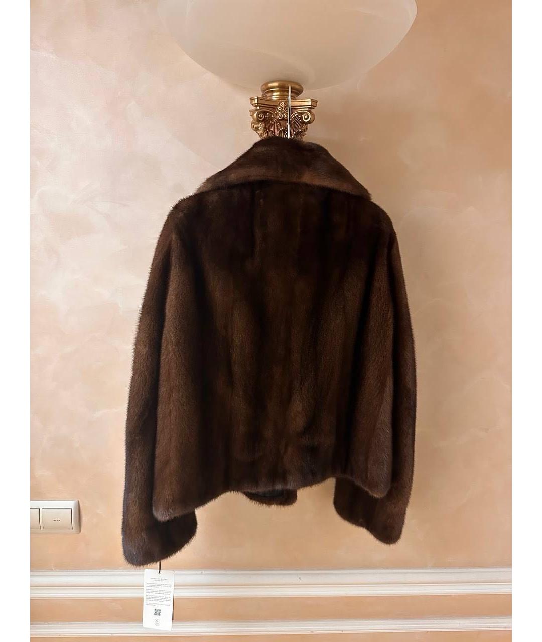 YVES SALOMON Коричневая меховая шуба, фото 2