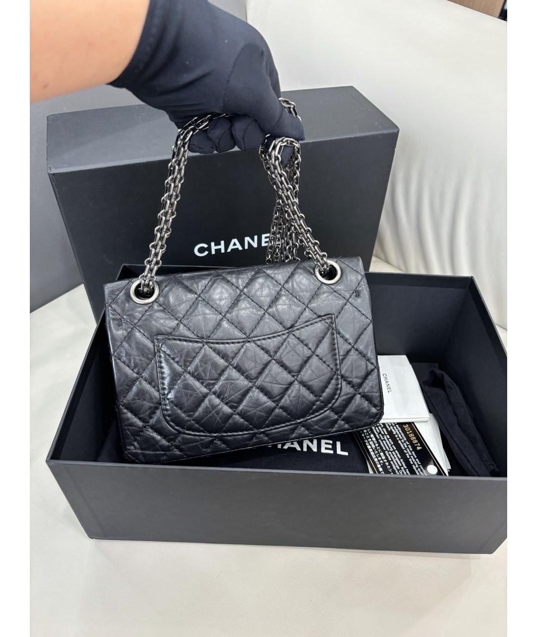 CHANEL Черная кожаная сумка через плечо, фото 4