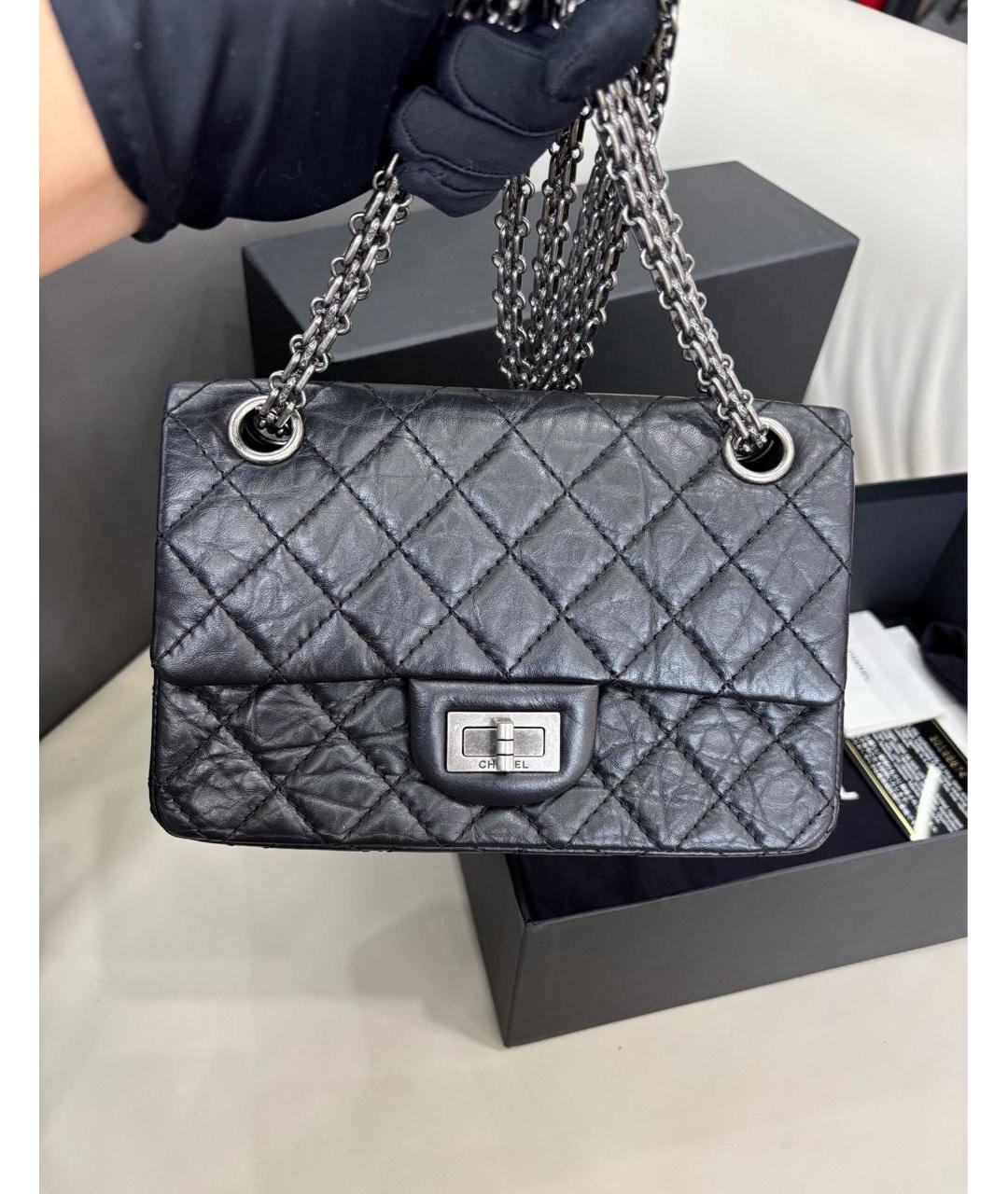 CHANEL Черная кожаная сумка через плечо, фото 9