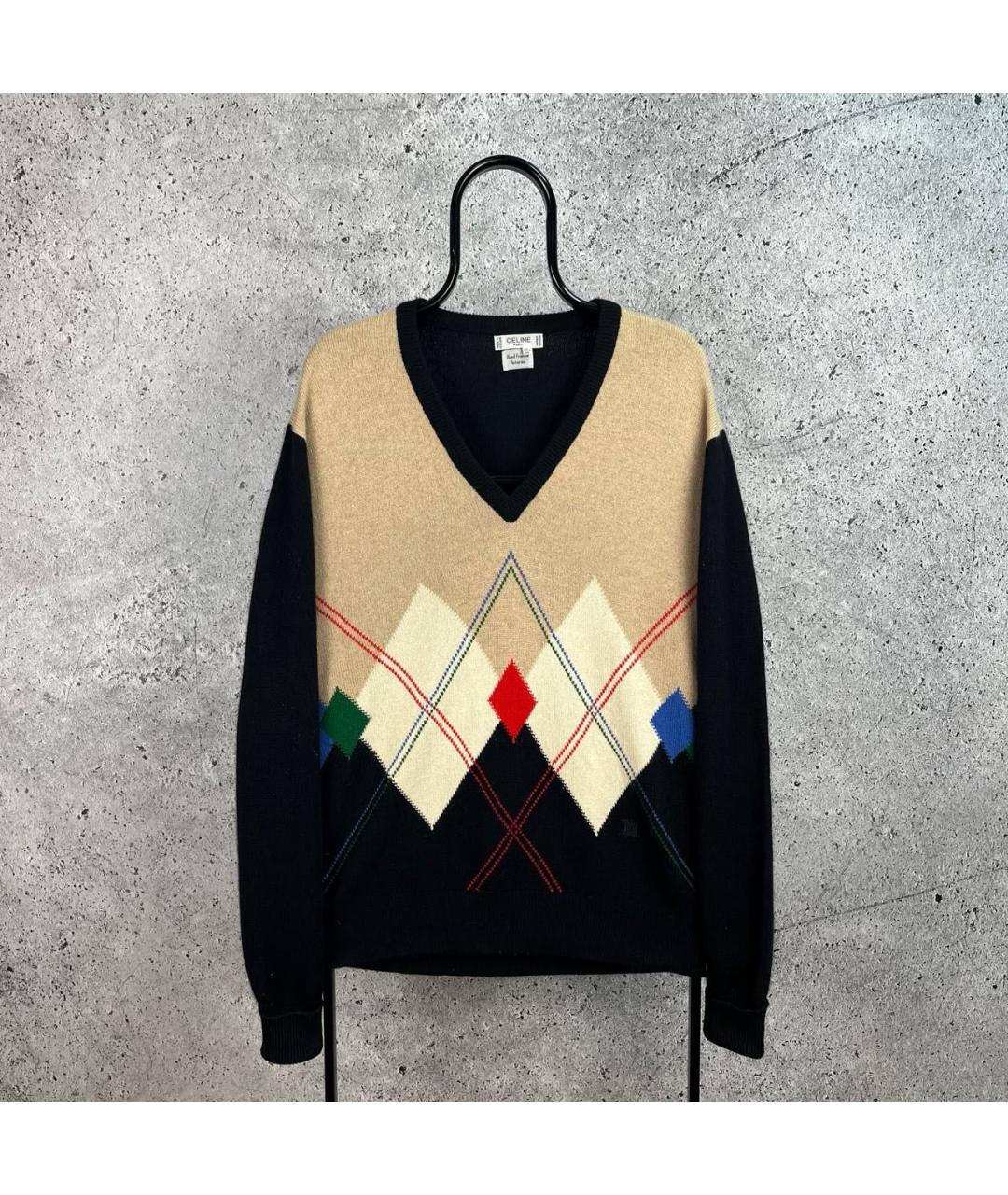 CELINE Черный кашемировый джемпер / свитер, фото 7