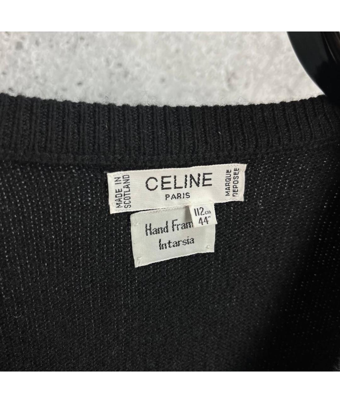 CELINE Черный кашемировый джемпер / свитер, фото 3