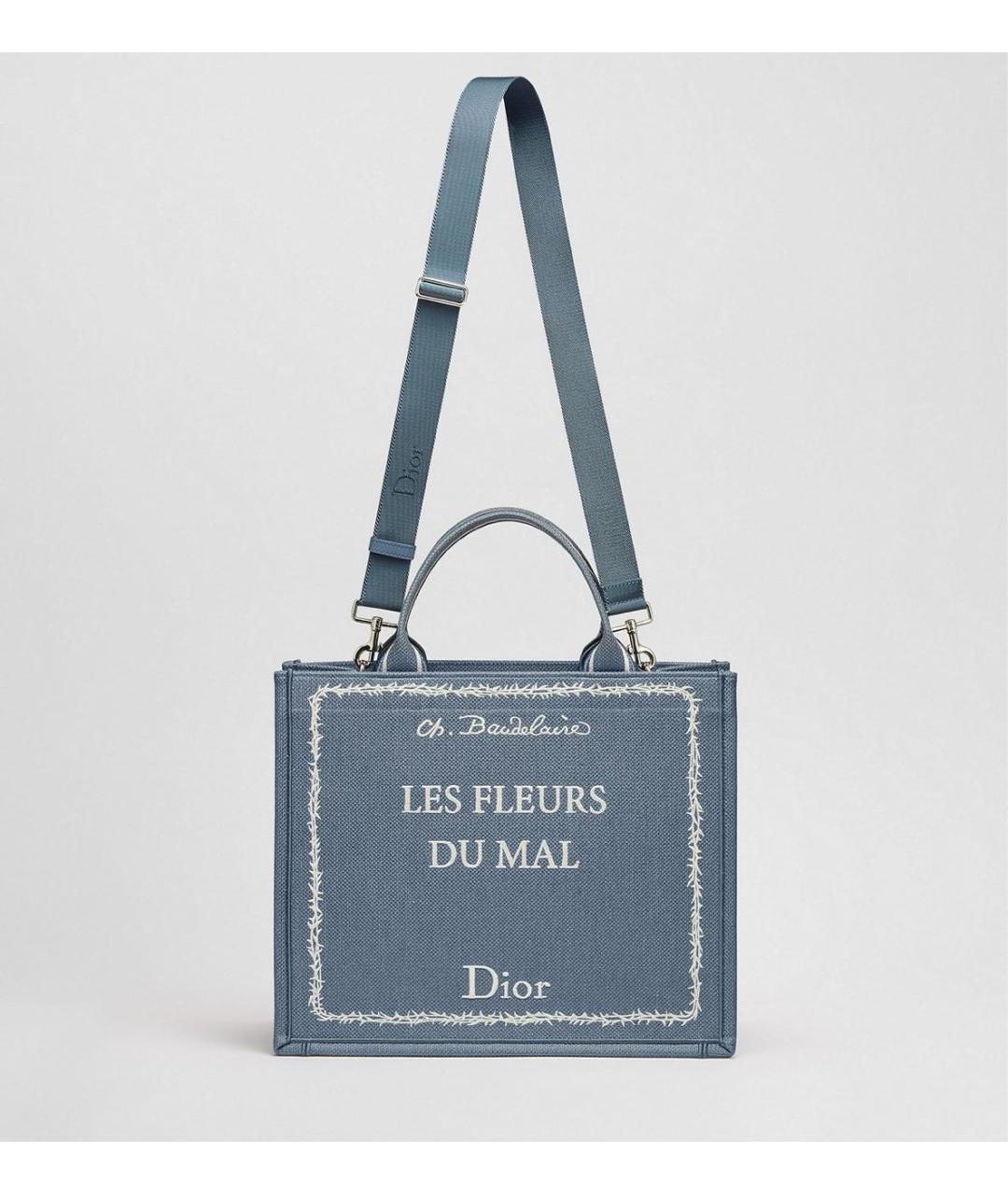 CHRISTIAN DIOR Синяя сумка тоут, фото 4