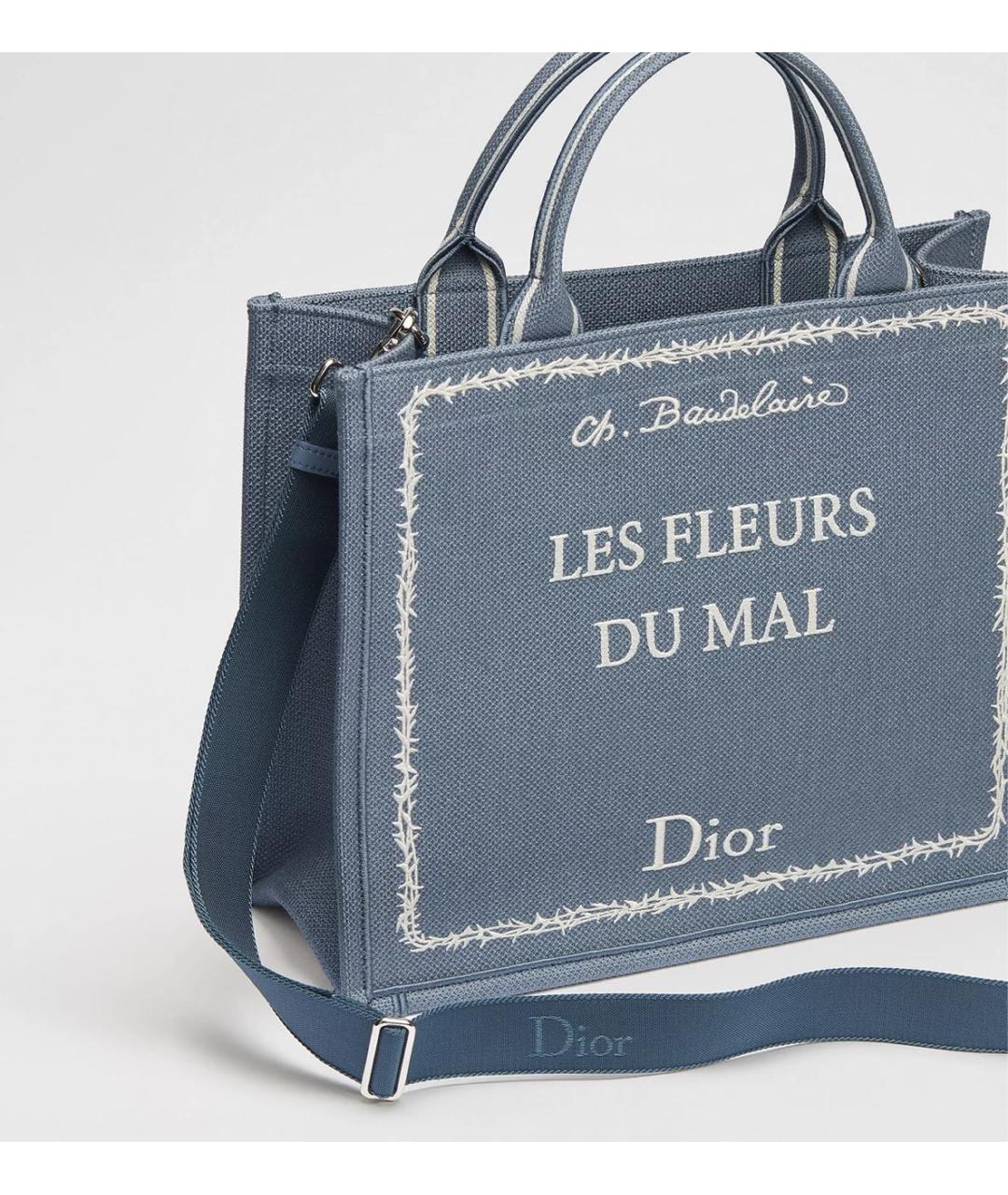 CHRISTIAN DIOR Синяя сумка тоут, фото 2