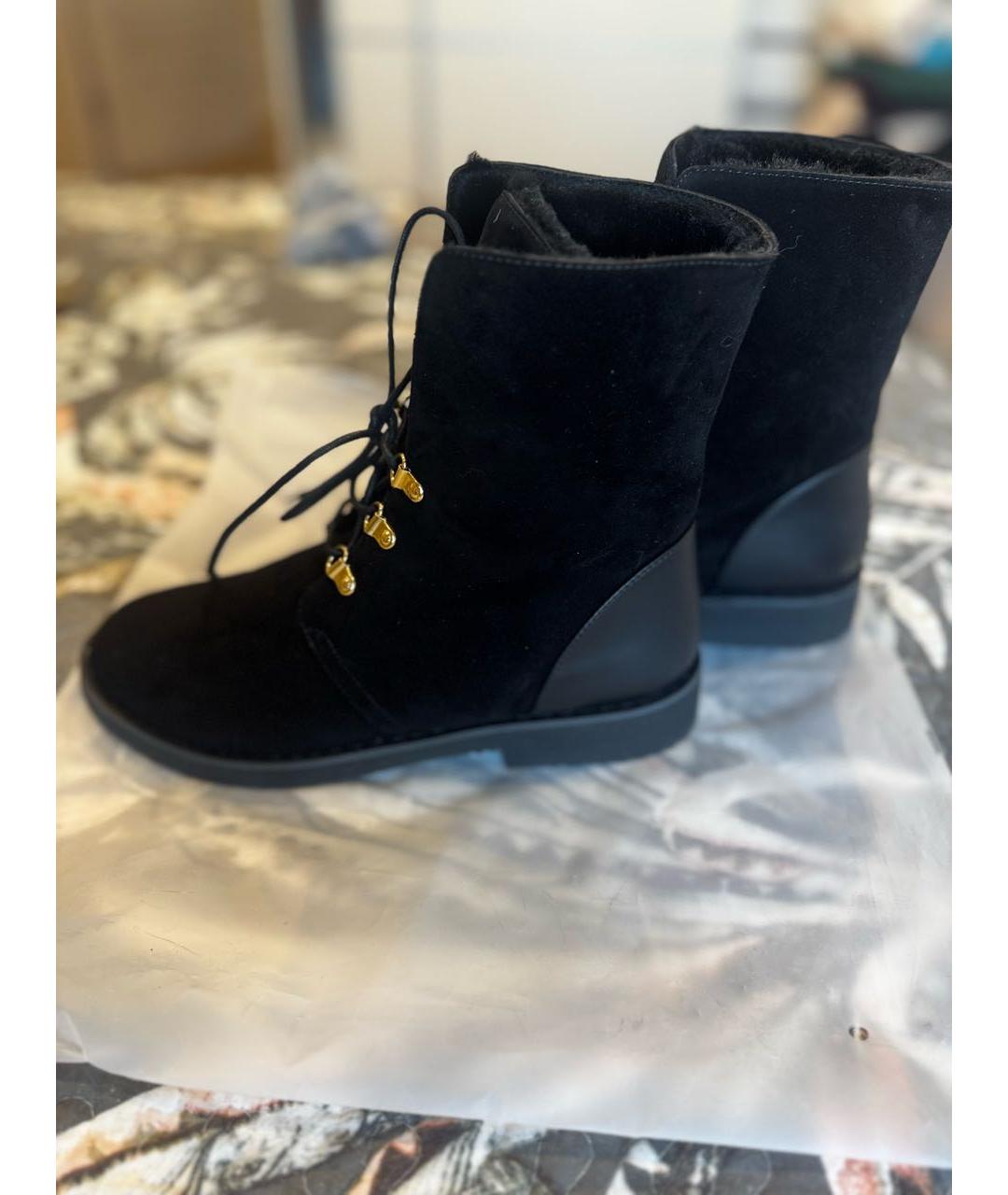 GIUSEPPE ZANOTTI DESIGN Черные замшевые ботинки, фото 3