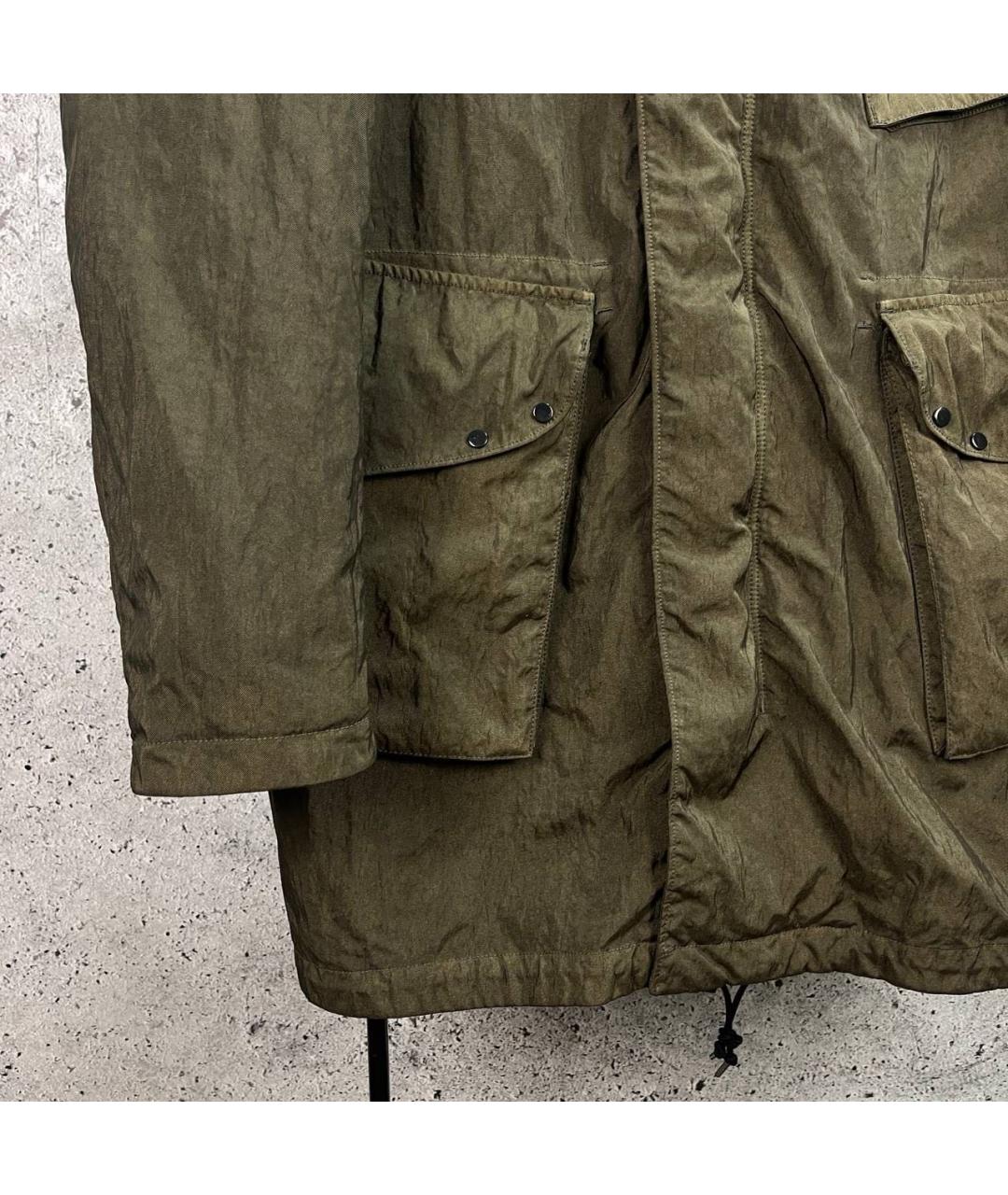 CP COMPANY Горчичный полиамидовый тренч / плащ, фото 5