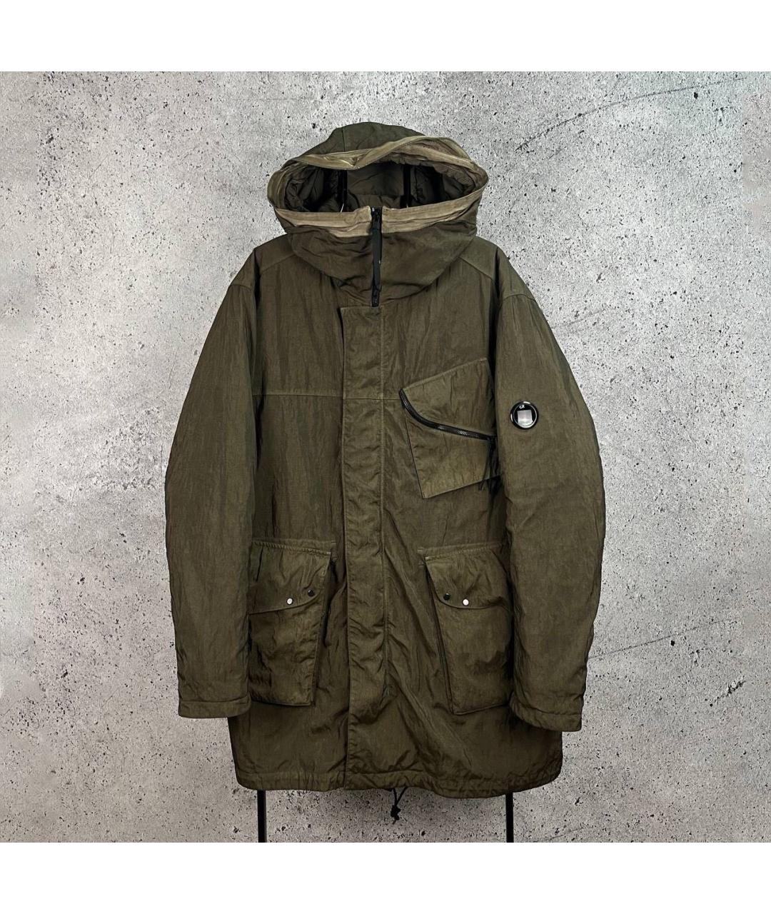 CP COMPANY Горчичный полиамидовый тренч / плащ, фото 9