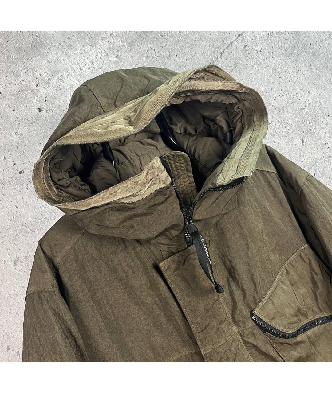 CP COMPANY Горчичный полиамидовый тренч / плащ, фото 8