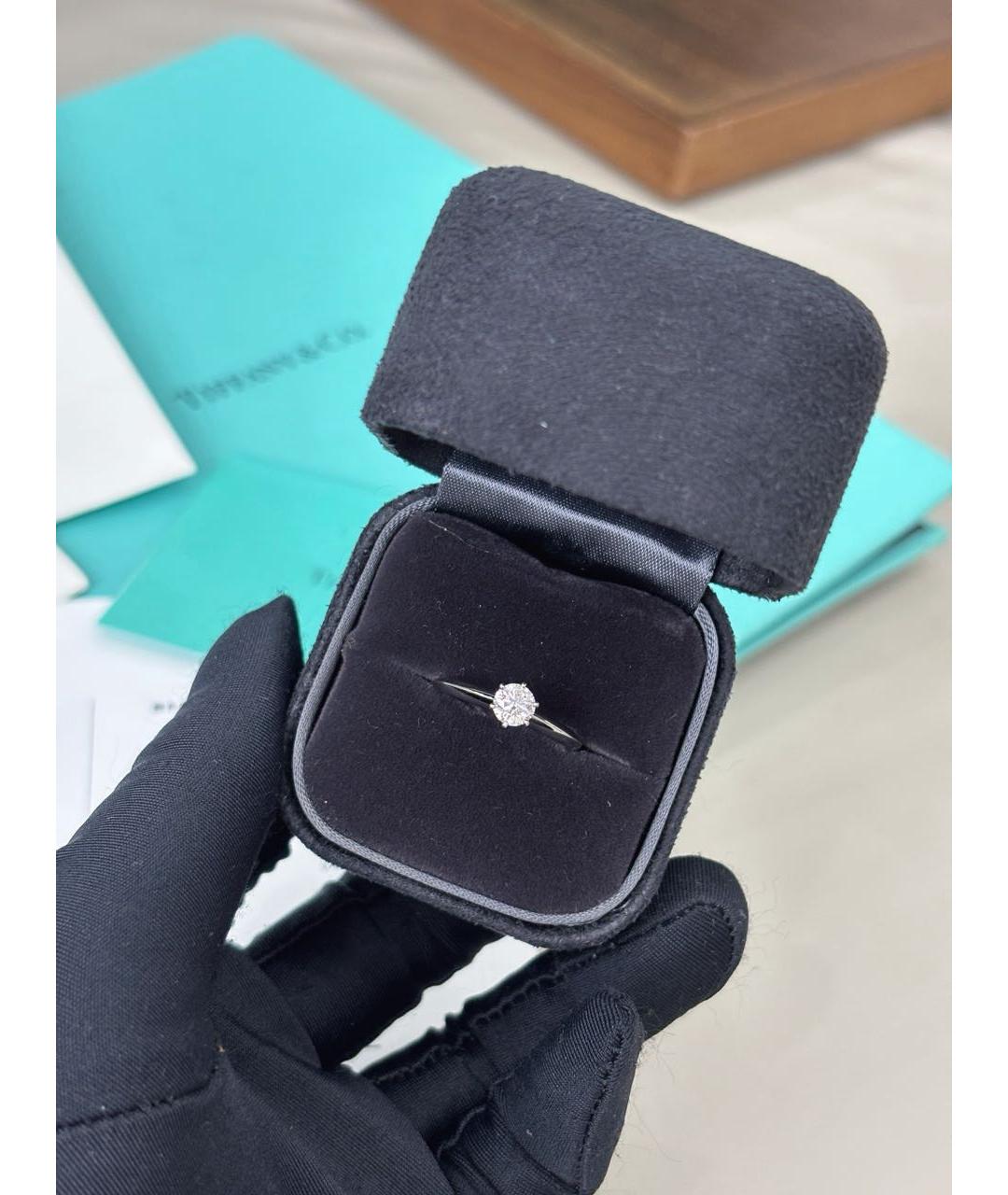 TIFFANY&CO Белое платиновое кольцо, фото 2