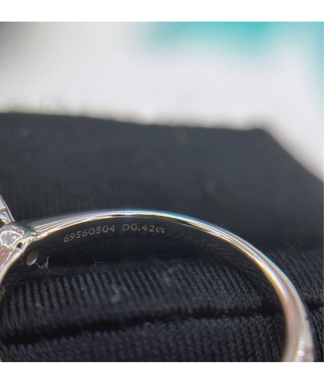 TIFFANY&CO Белое платиновое кольцо, фото 7