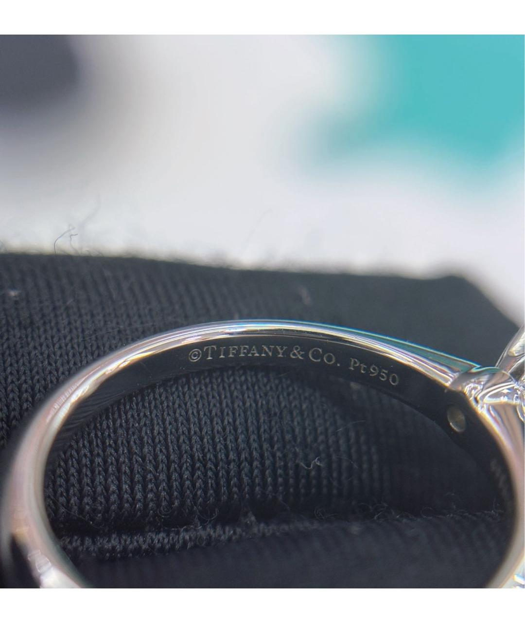 TIFFANY&CO Белое платиновое кольцо, фото 6
