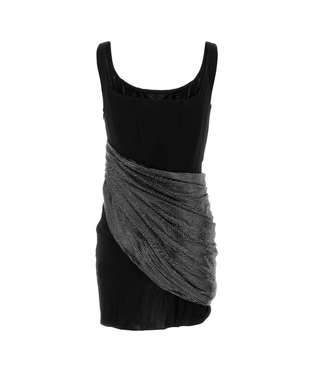 GIUSEPPE DI MORABITO Черное вискозное коктейльное платье, фото 2