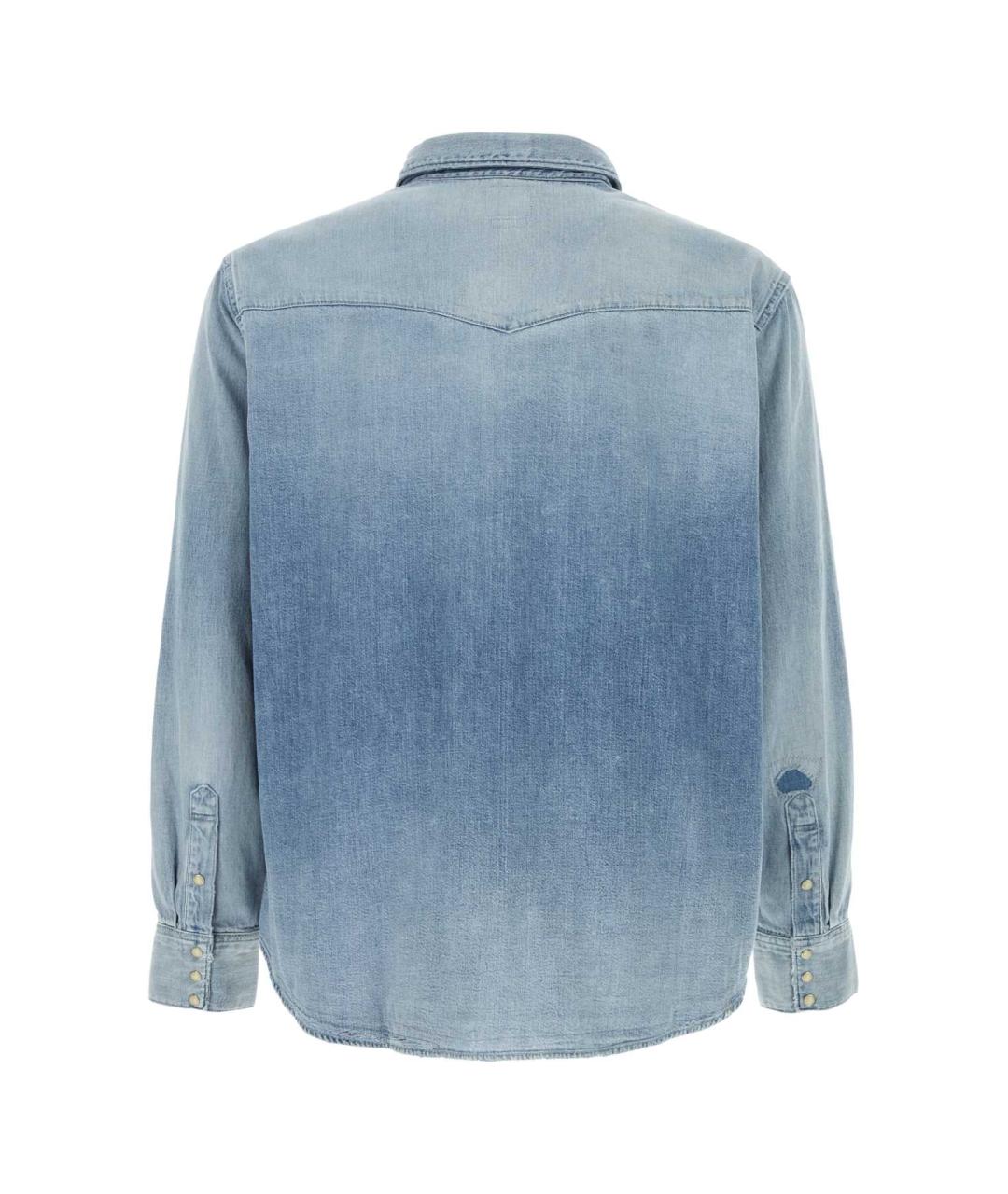 VISVIM Голубая хлопковая кэжуал рубашка, фото 2