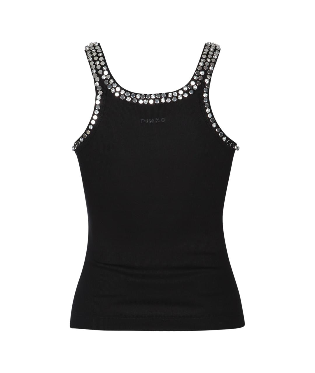 PINKO Черная футболка, фото 2