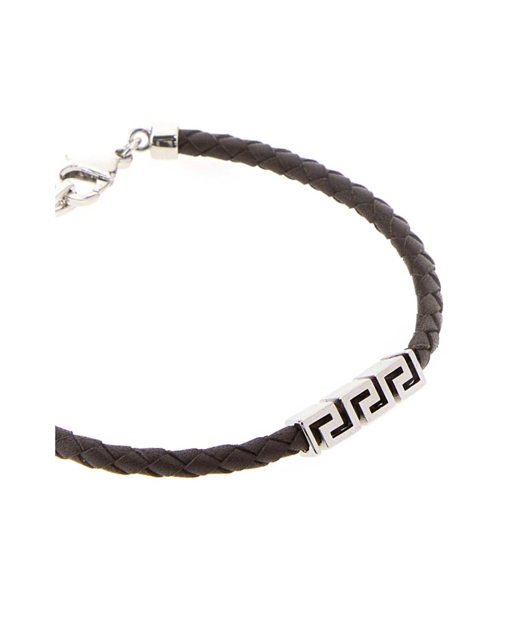 VERSACE Коричневый кожаный браслет, фото 2