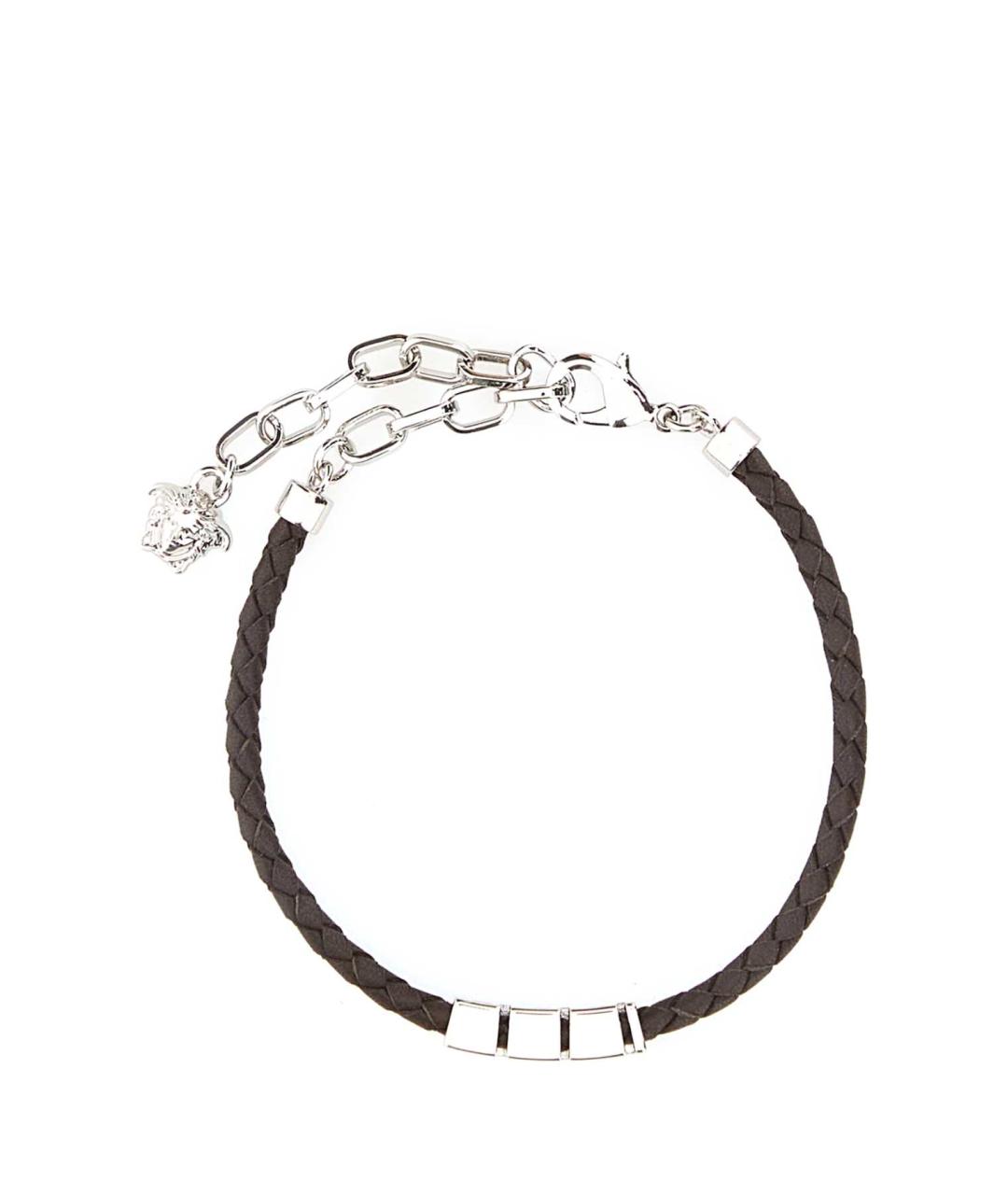 VERSACE Коричневый кожаный браслет, фото 1