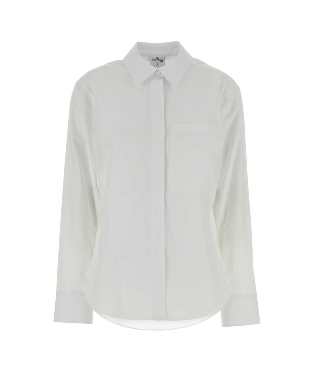 COURREGES Белая хлопковая рубашка, фото 1
