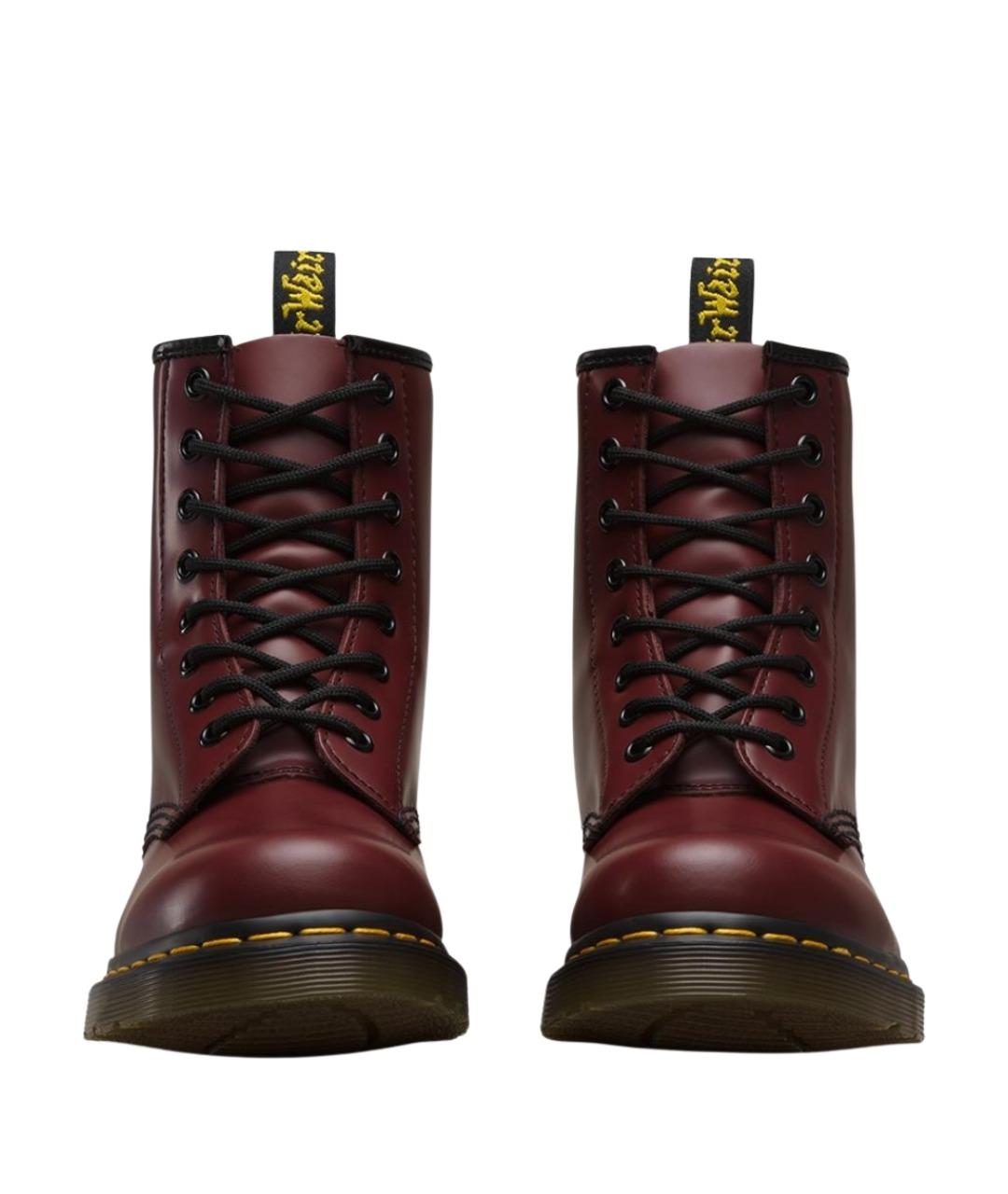 DR. MARTENS Бордовые кожаные ботинки, фото 3