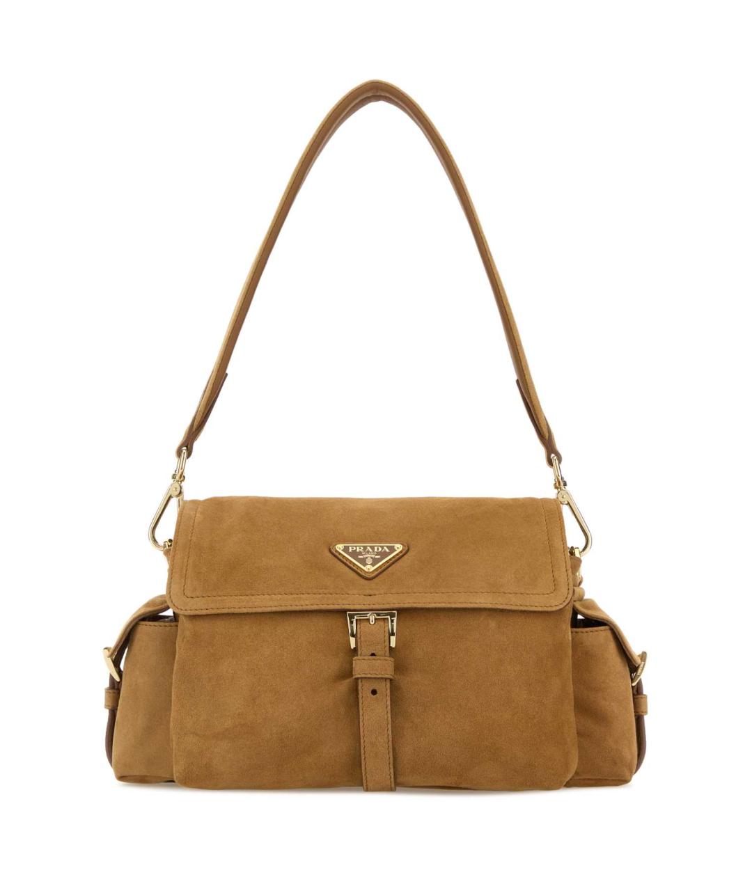 PRADA Бежевая замшевая сумка через плечо, фото 1