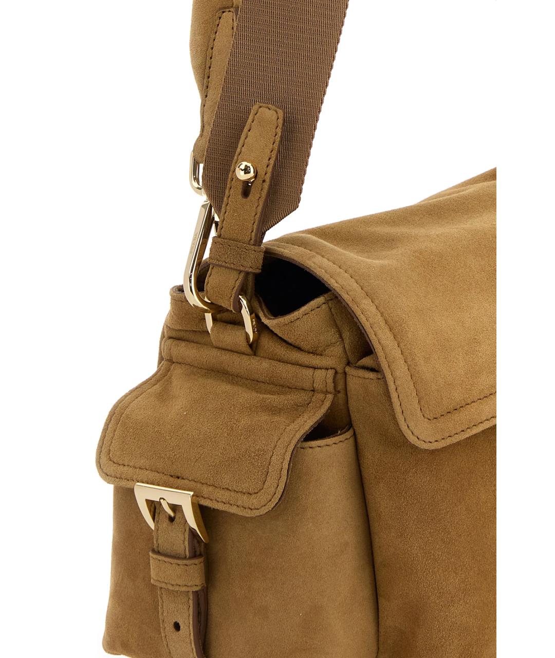 PRADA Бежевая замшевая сумка через плечо, фото 4