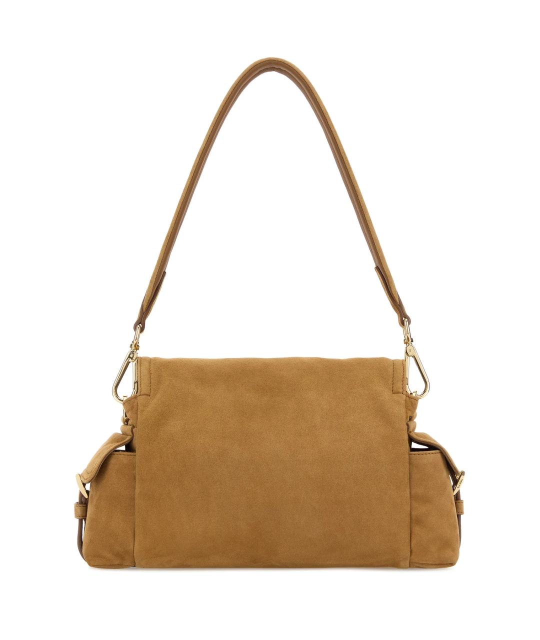 PRADA Бежевая замшевая сумка через плечо, фото 3