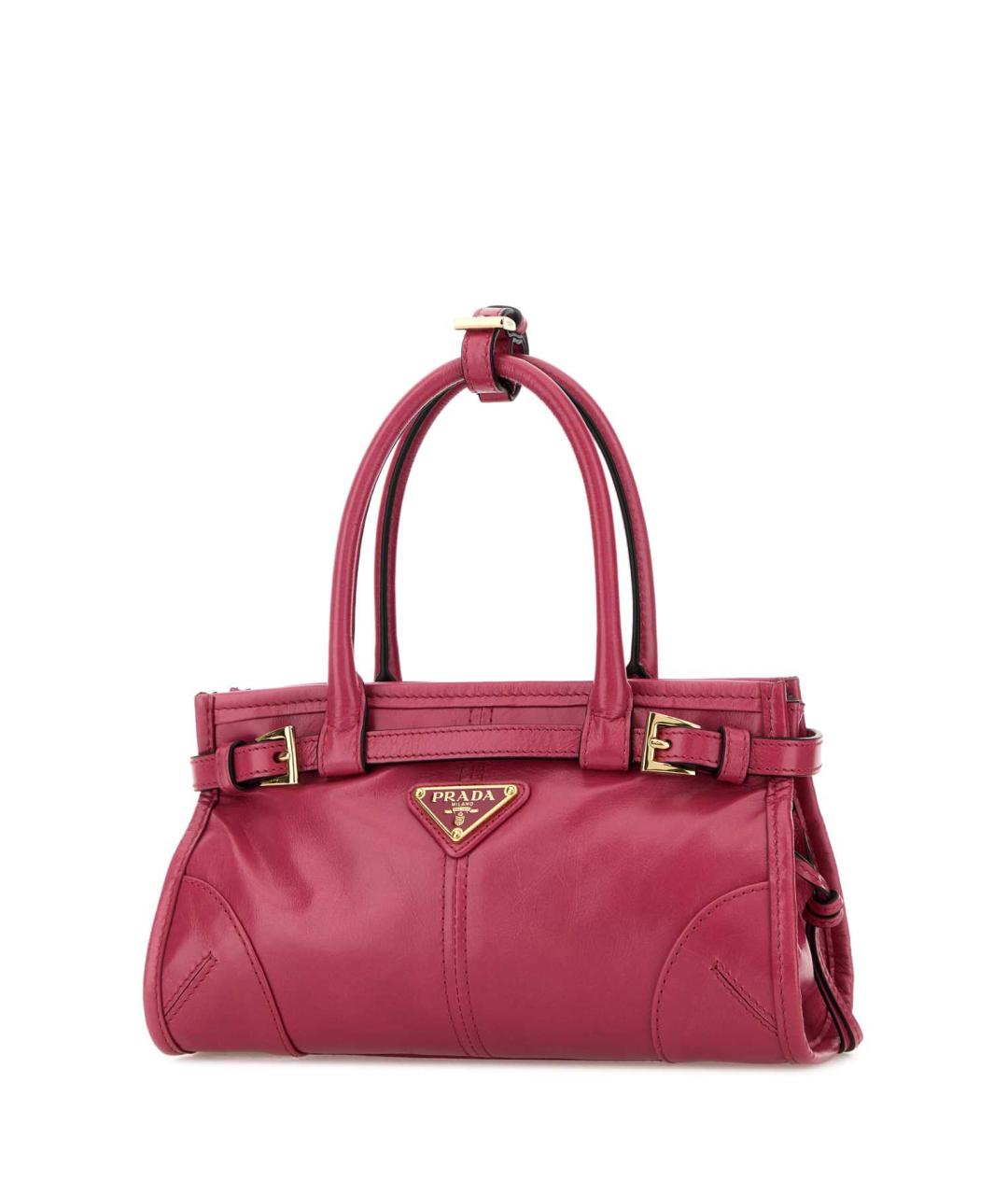 PRADA Фуксия кожаная сумка с короткими ручками, фото 2