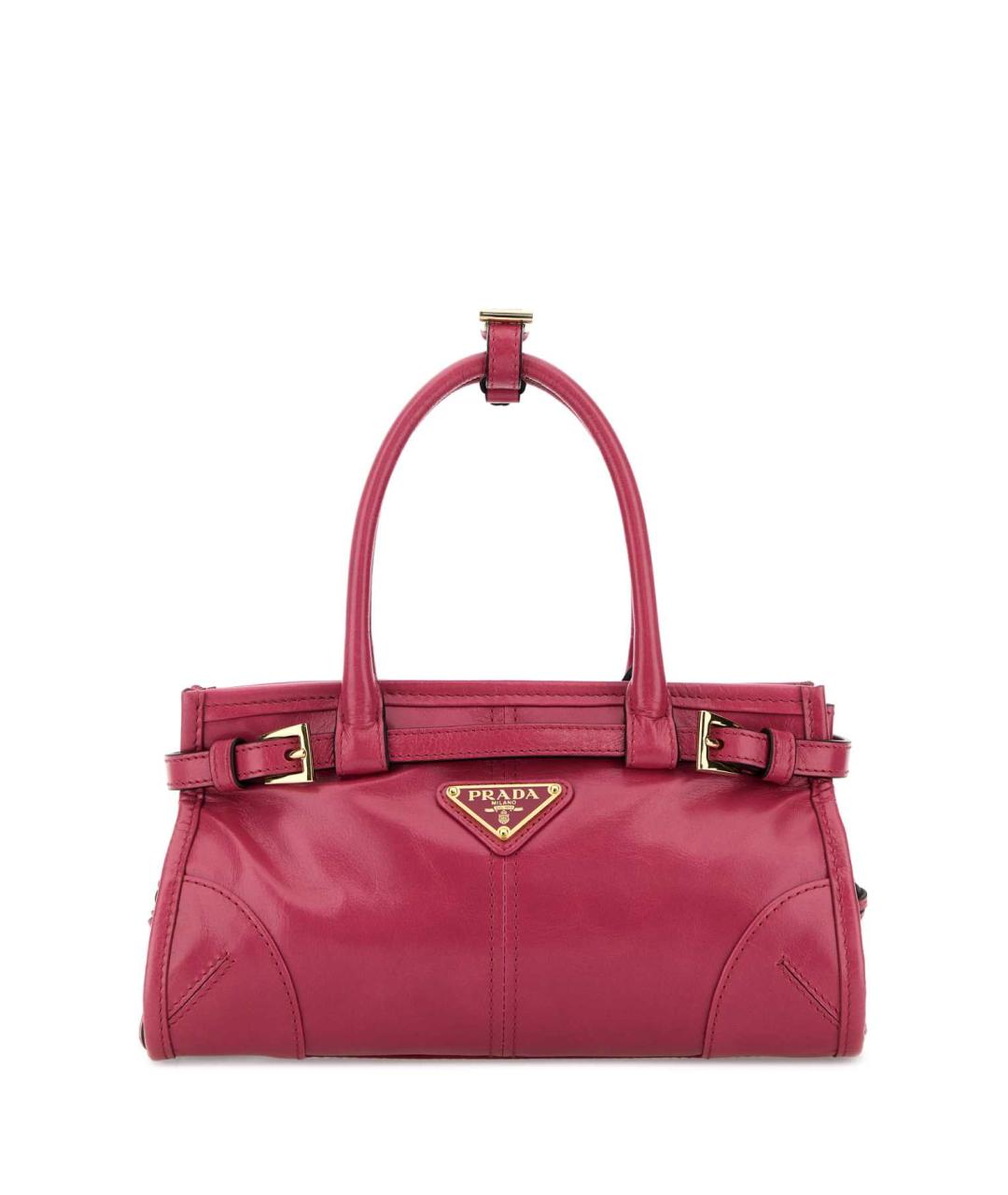PRADA Фуксия кожаная сумка с короткими ручками, фото 1