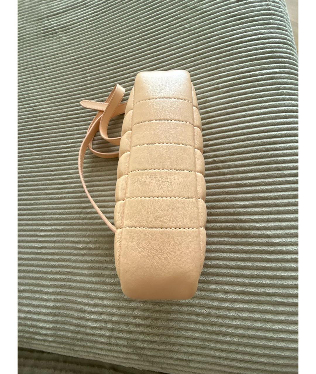 BURBERRY Бежевая кожаная сумка через плечо, фото 4