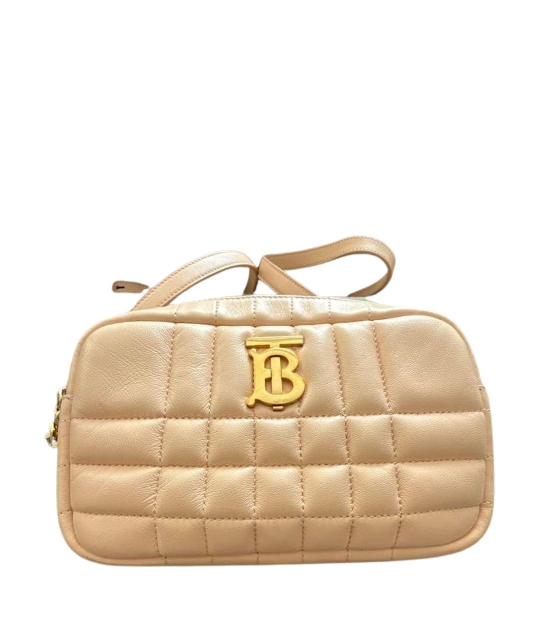 BURBERRY Бежевая кожаная сумка через плечо, фото 1