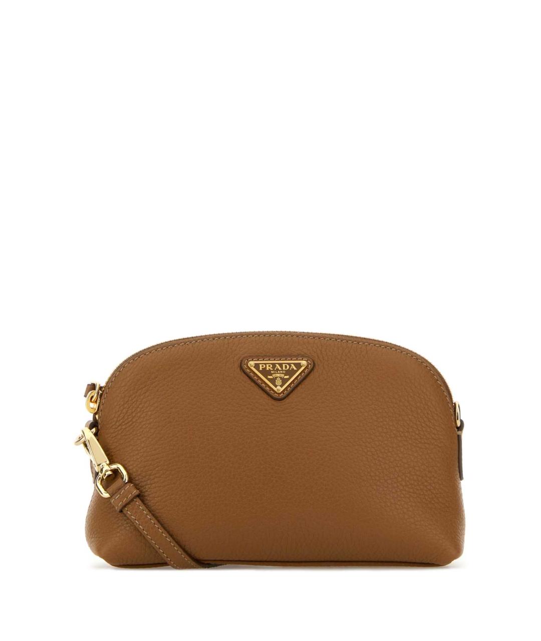 PRADA Коричневая кожаная косметичка, фото 1