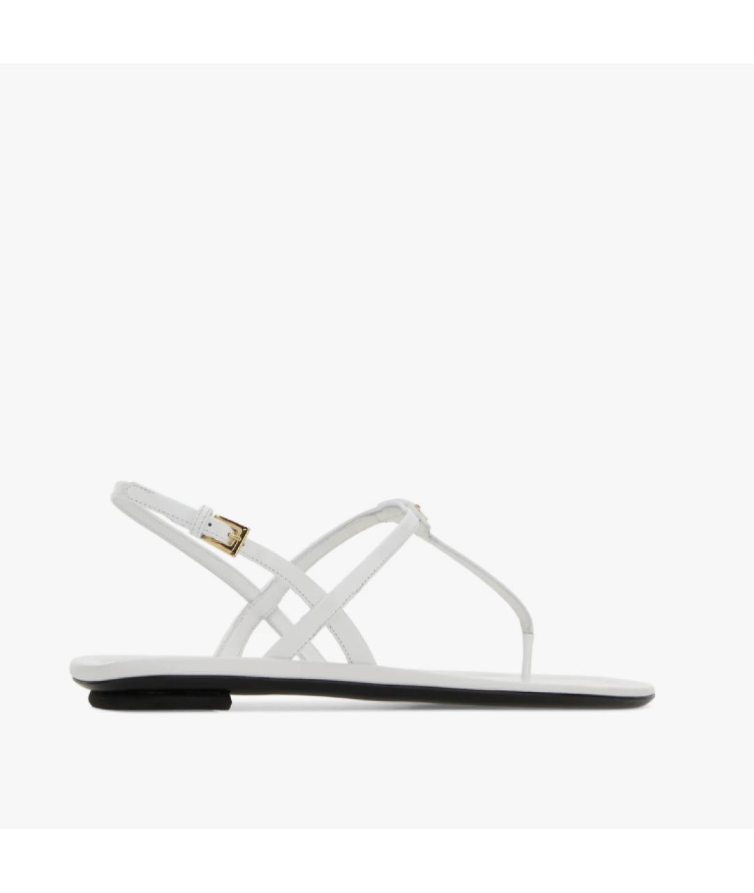 PRADA Белые кожаные сандалии, фото 3