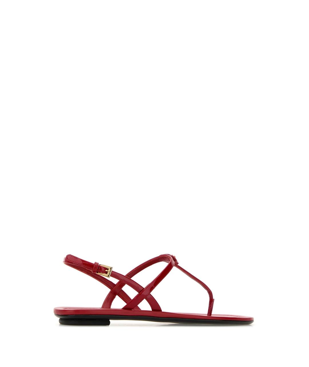 PRADA Красные босоножки из лакированной кожи, фото 3