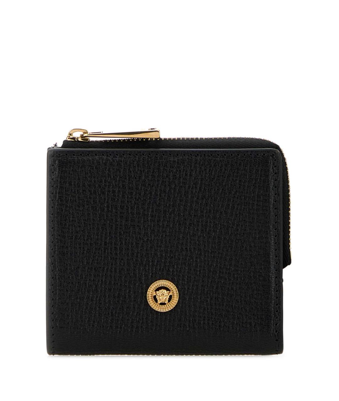 VERSACE Черный кожаный кошелек, фото 1