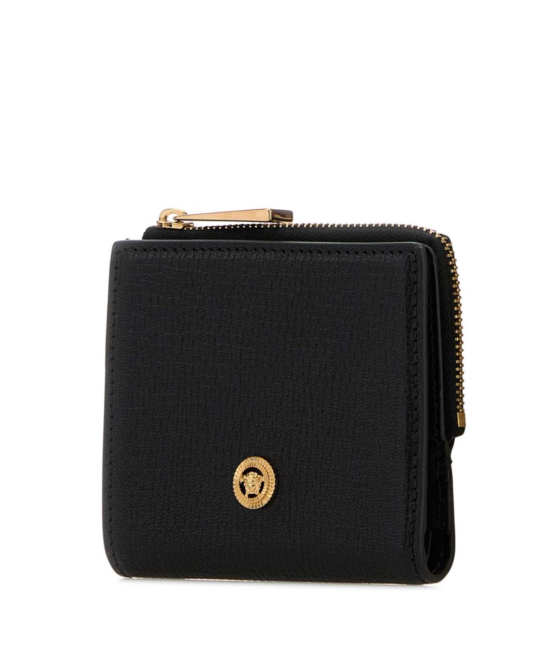 VERSACE Черный кожаный кошелек, фото 2