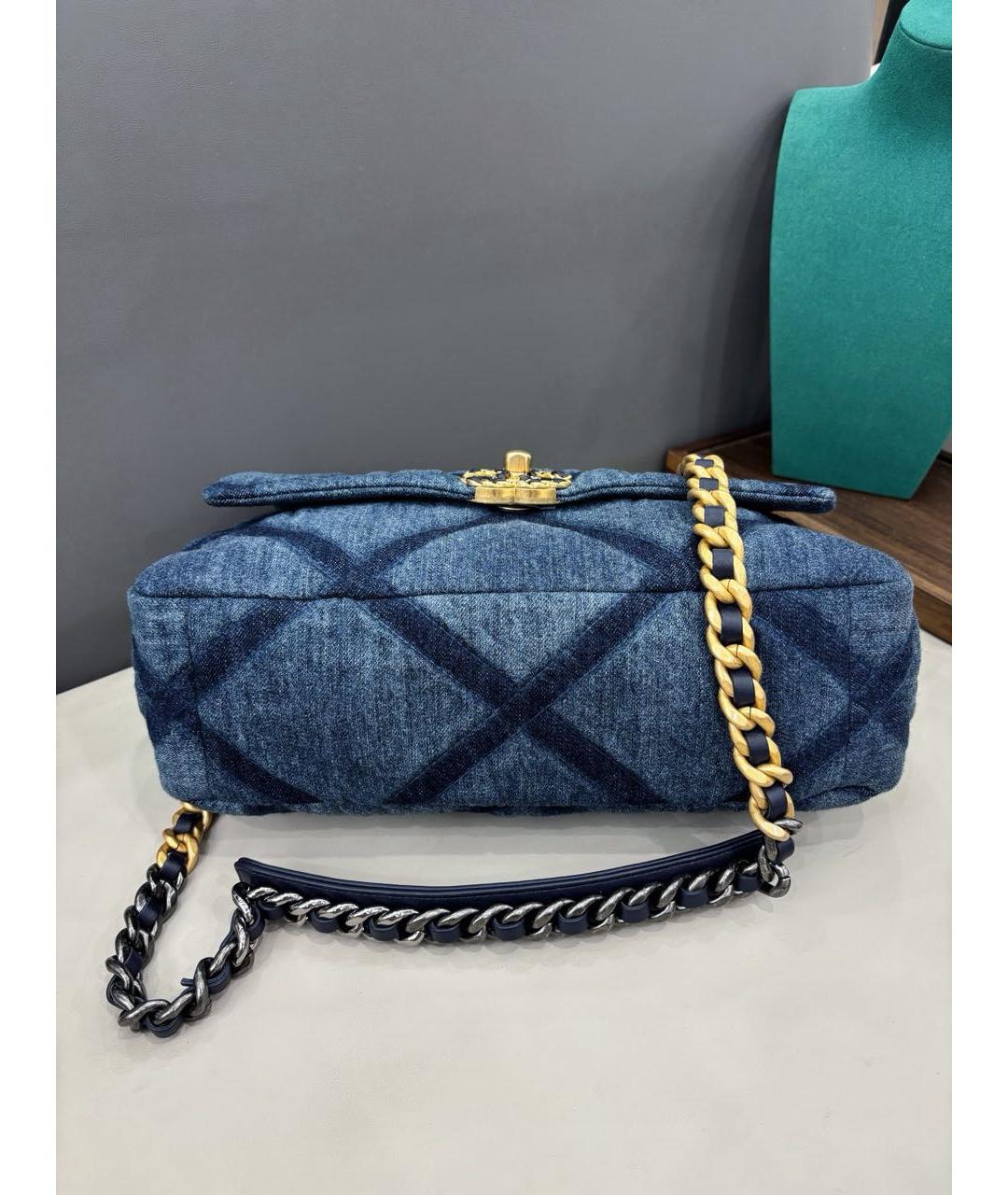 CHANEL Синяя деним сумка через плечо, фото 5