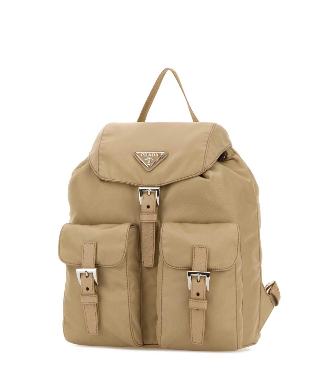 PRADA Бежевый синтетический рюкзак, фото 2