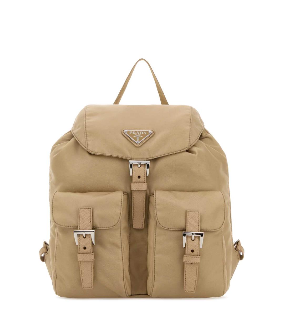PRADA Бежевый синтетический рюкзак, фото 1