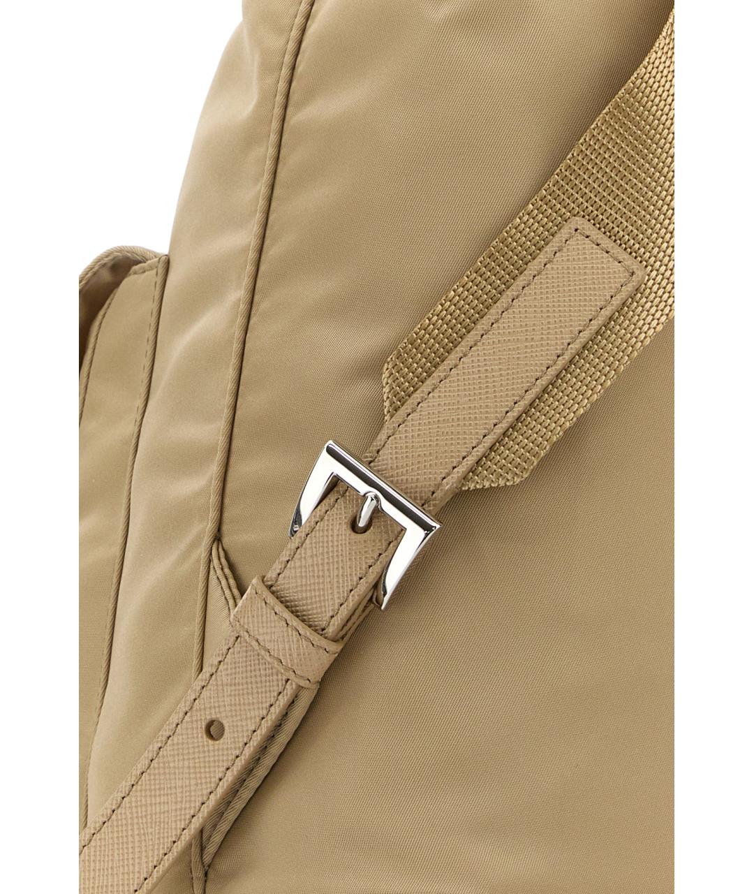 PRADA Бежевый синтетический рюкзак, фото 4