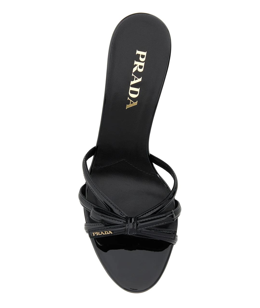 PRADA Черные мюли из лакированной кожи, фото 4