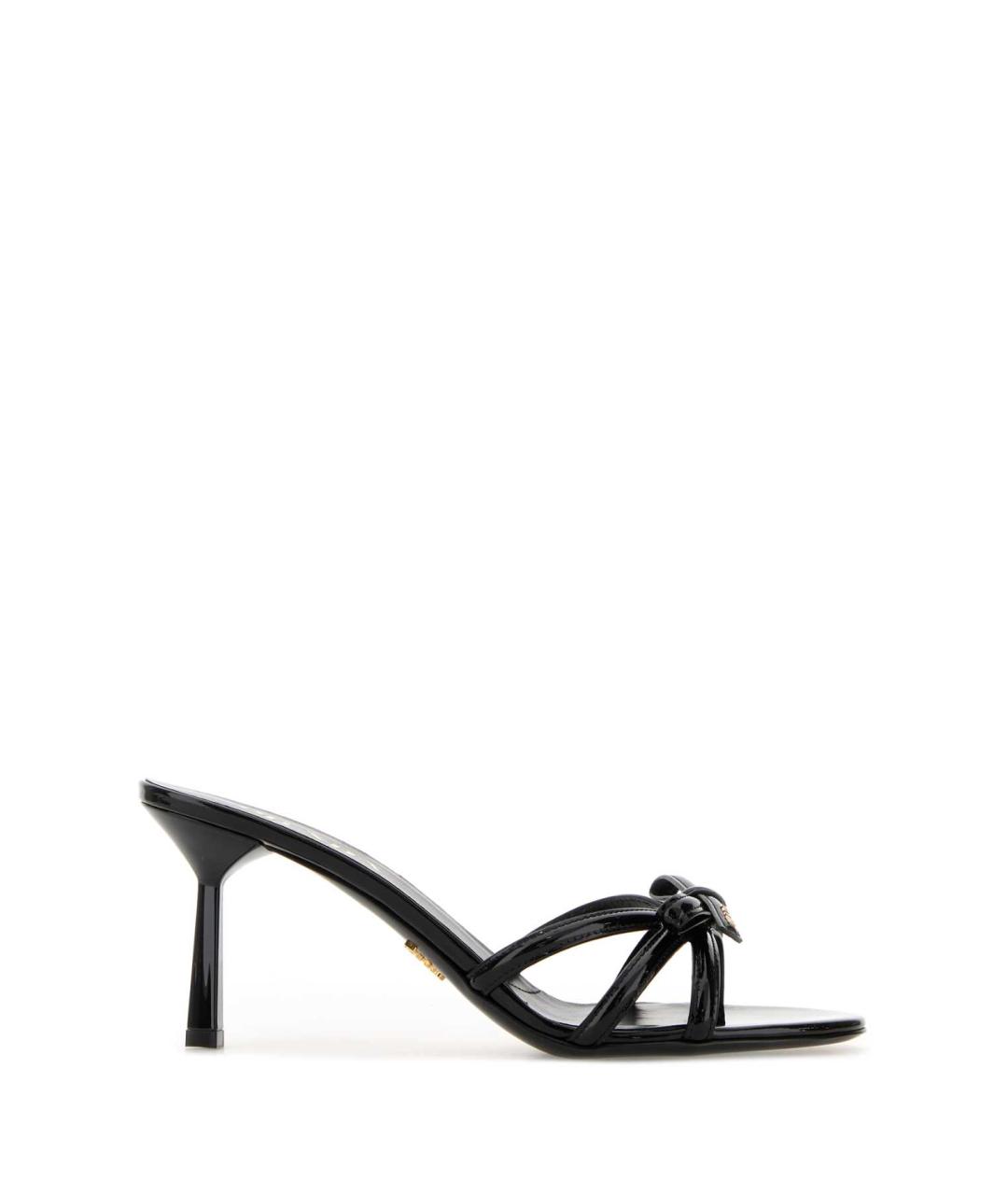 PRADA Черные мюли из лакированной кожи, фото 1