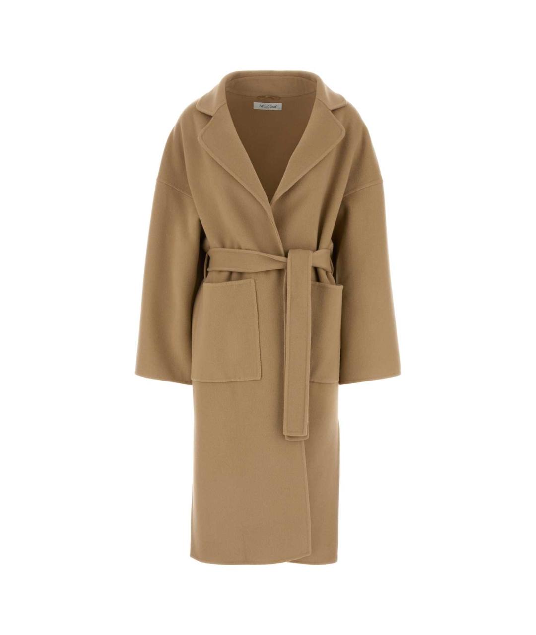 AFTERCOAT Бежевое шерстяное пальто, фото 1