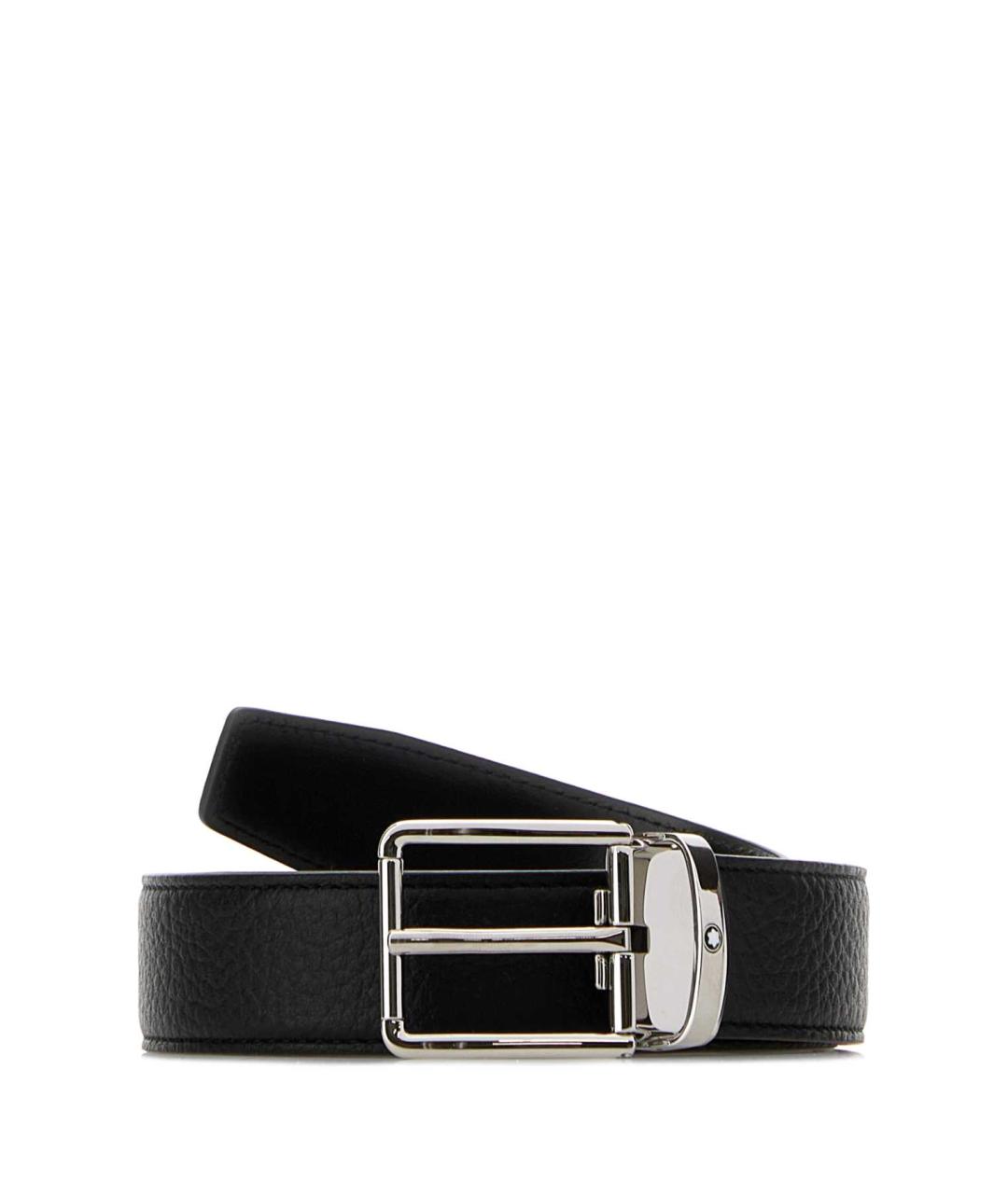 MONTBLANC Черный кожаный ремень, фото 1