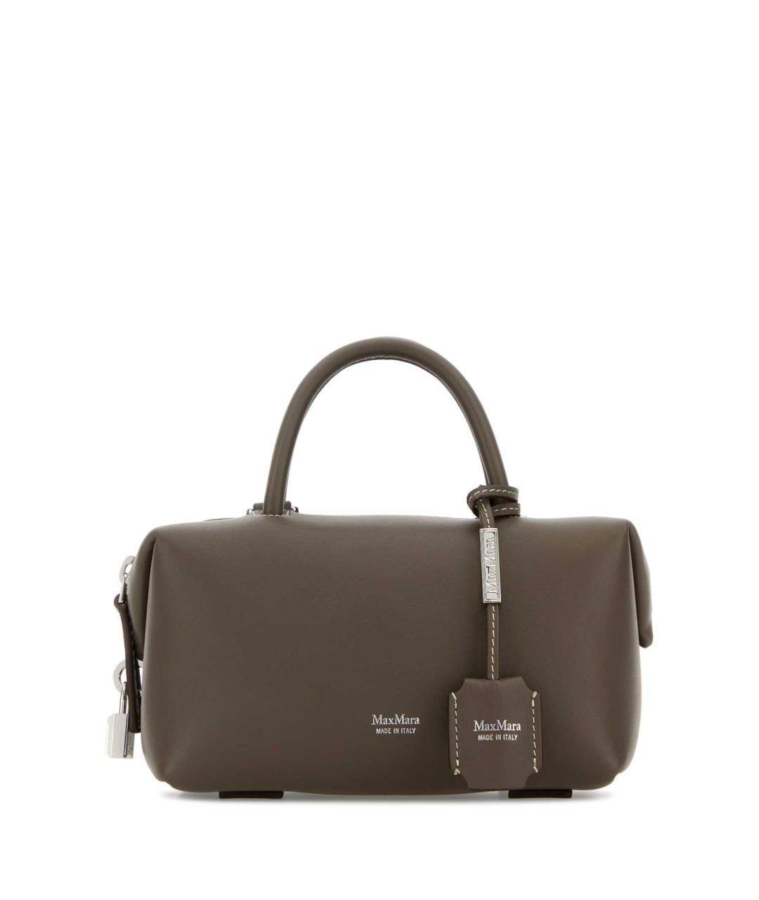 MAX MARA Коричневая кожаная сумка тоут, фото 1