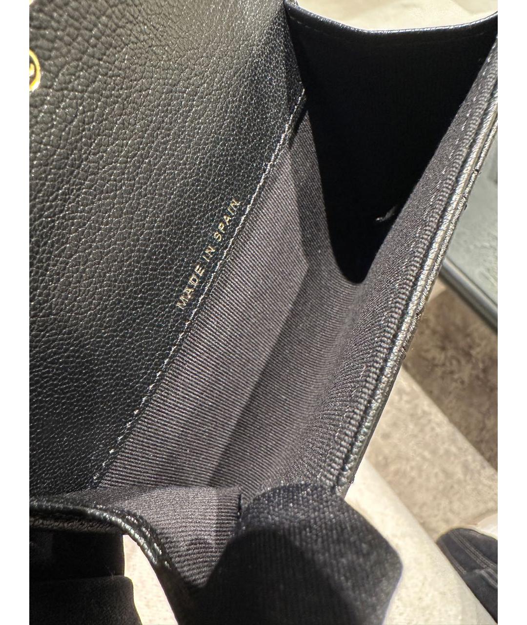 CHANEL Черный кожаный кошелек, фото 8