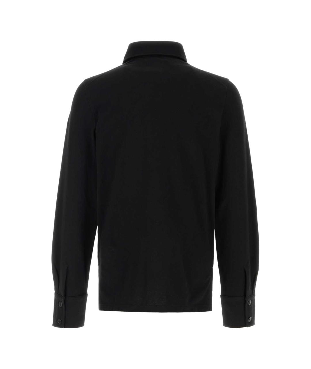 VIVIENNE WESTWOOD Черное хлопковое поло с длинным рукавом, фото 2