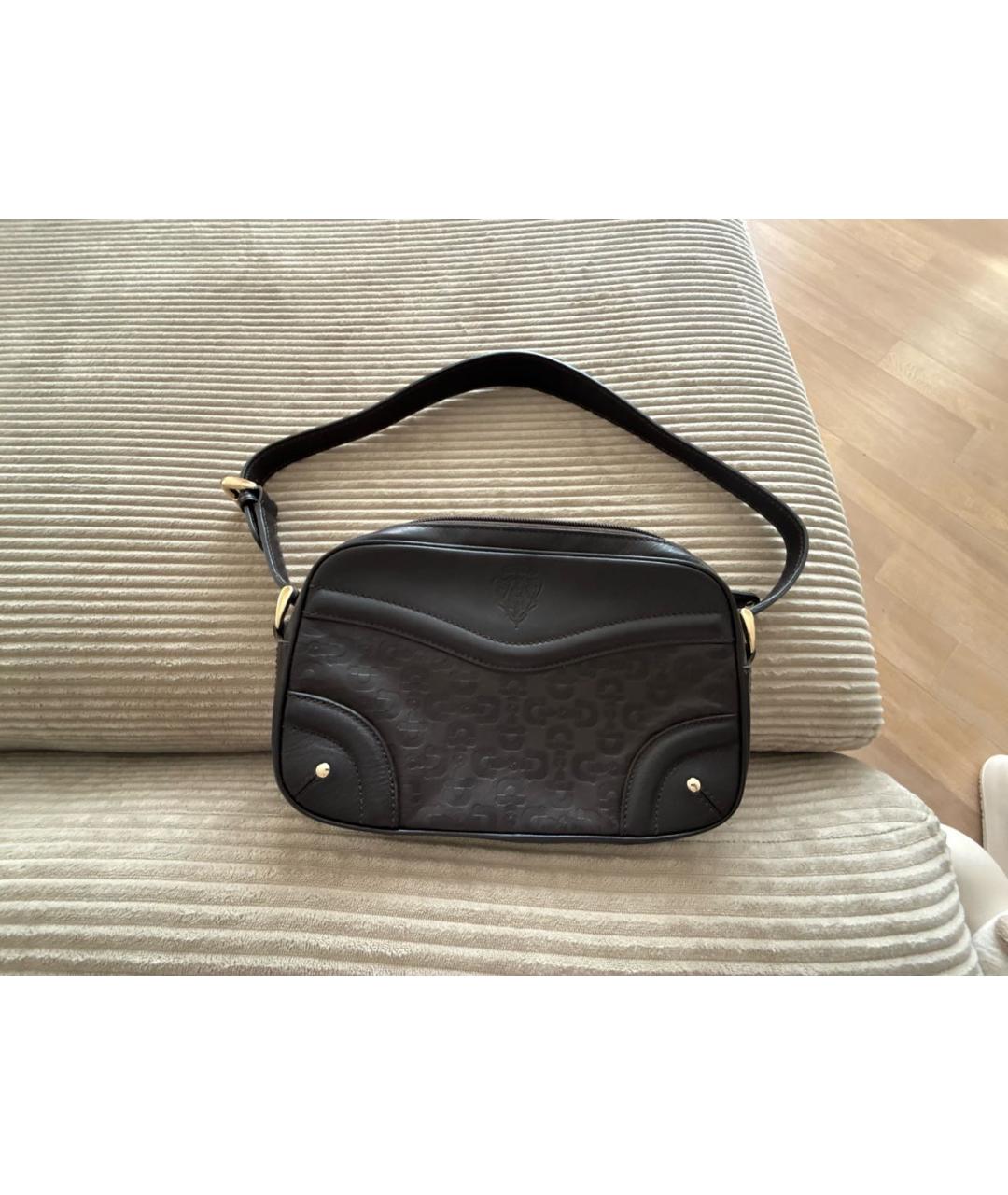 GUCCI Коричневая кожаная сумка через плечо, фото 6