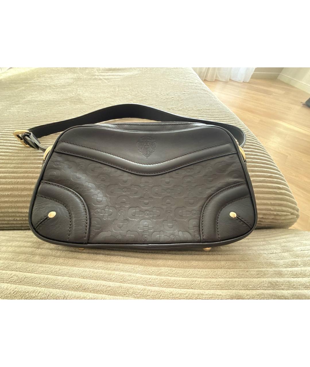 GUCCI Коричневая кожаная сумка через плечо, фото 2