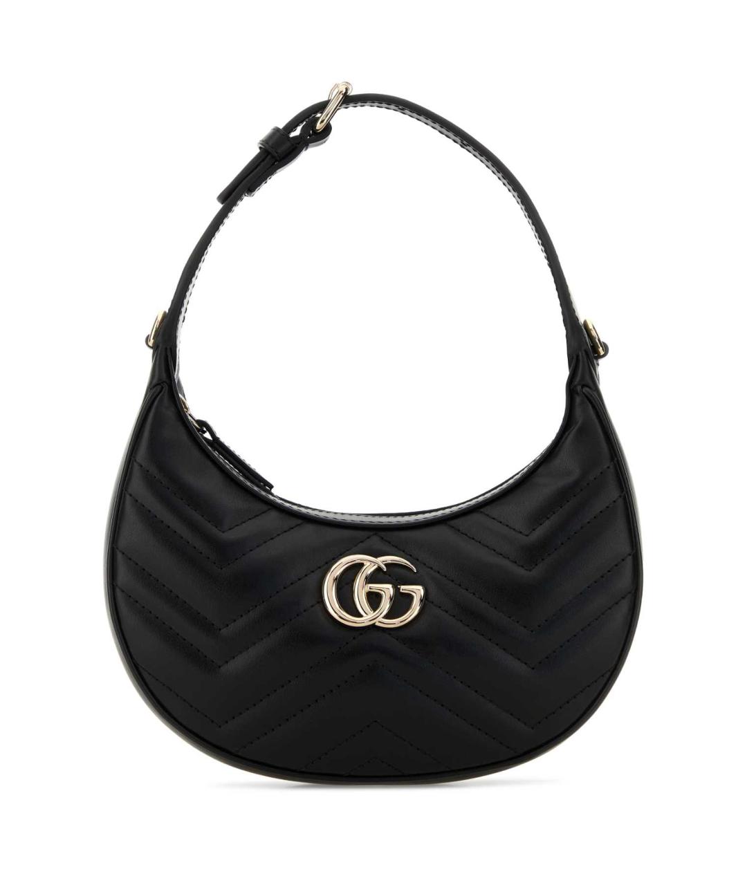 GUCCI Черная кожаная сумка через плечо, фото 1