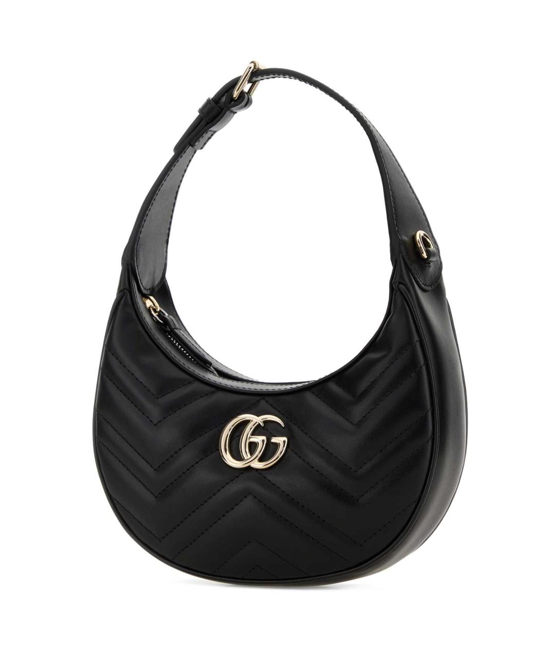 GUCCI Черная кожаная сумка через плечо, фото 2